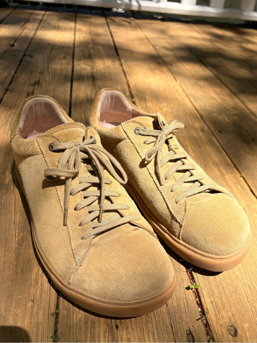 Men’s Birkenstock Bend Suede Sneakers in Tan ~ EU 45
